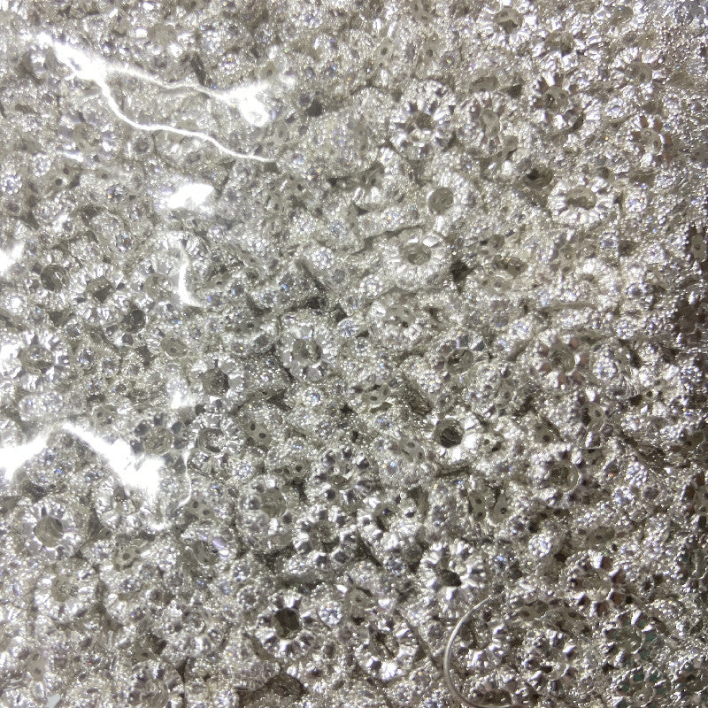 Wholesale 10PCS 14K Gold Color-preserving Diamond Ring Set with Zircon Large Hole Spacer Beads