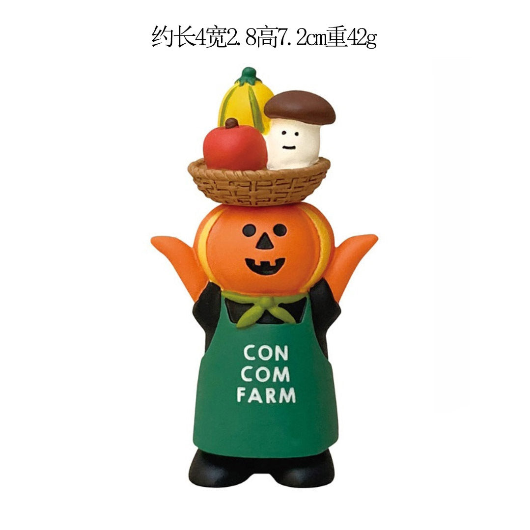 Wholesale Japanese ZAKKA Cat Resin Figurine  King Pumpkin Home Decor
