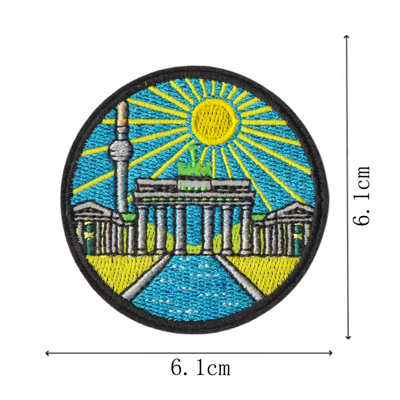 Wholesale World City Landmark Iron On Patch Set Chic DIY Travel Decorative Patches For ets Backpacks Handbags Scrapbooking Casual Craft Supply