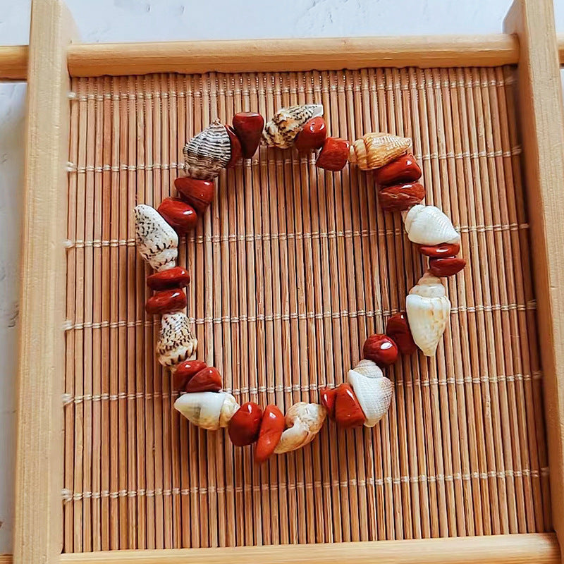 Wholesale Natural Crushed Amethyst Conch Shell Bracelet