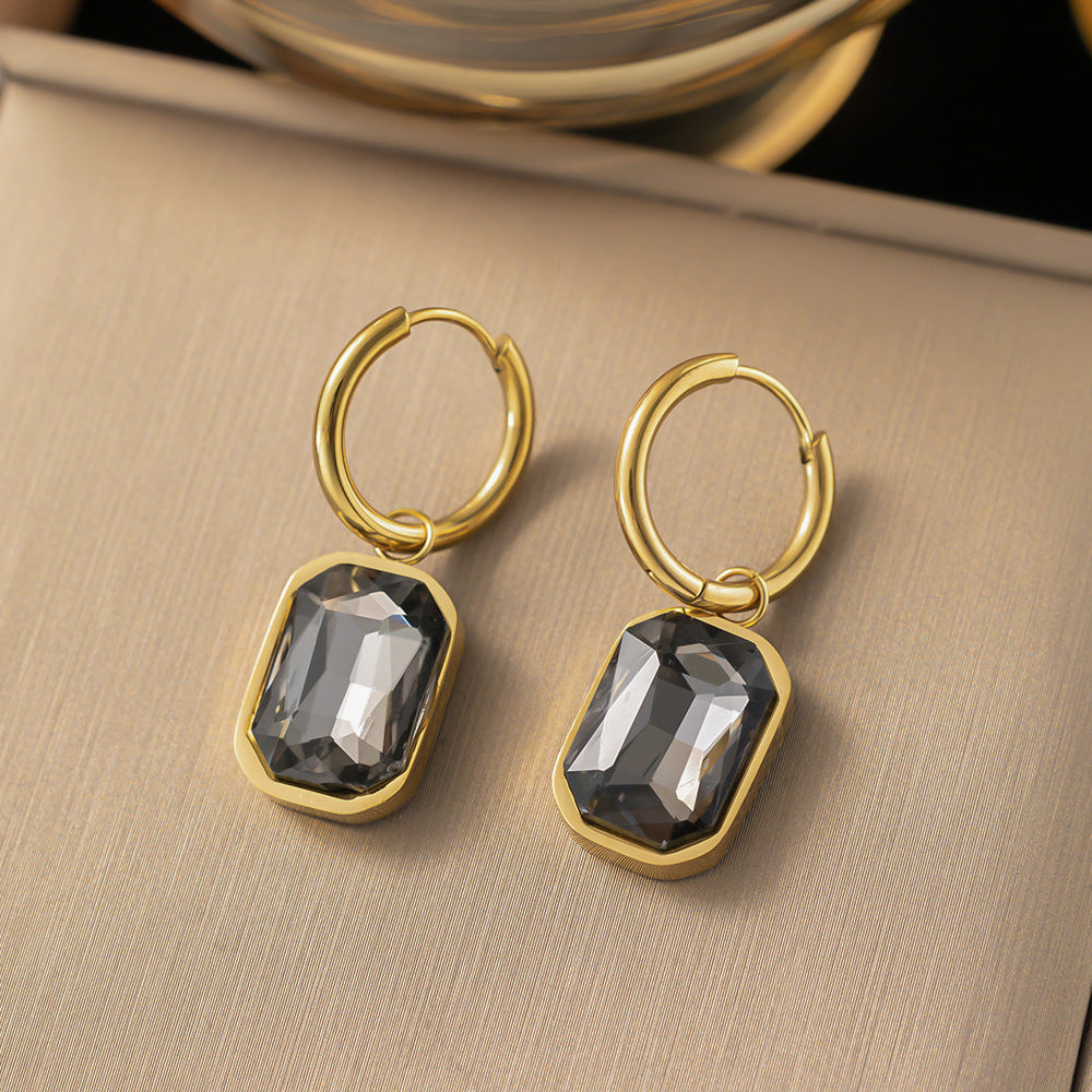 Wholesale Fashion Personality Exaggerated Design Retro Simple Stainless Steel Earrings