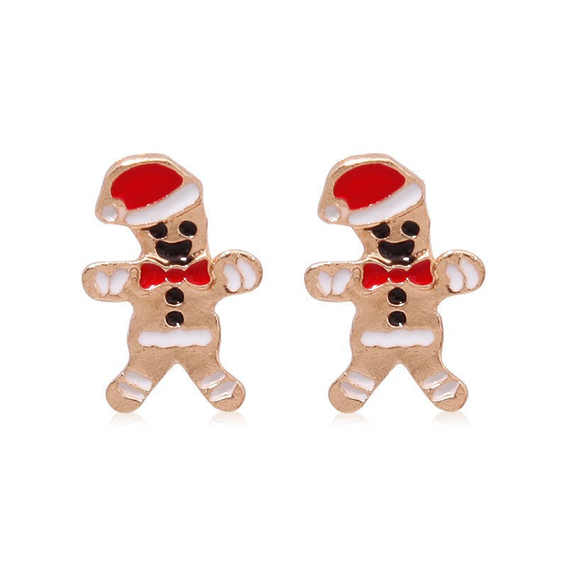 Wholesale Christmas snowflake candy bell reindeer earrings