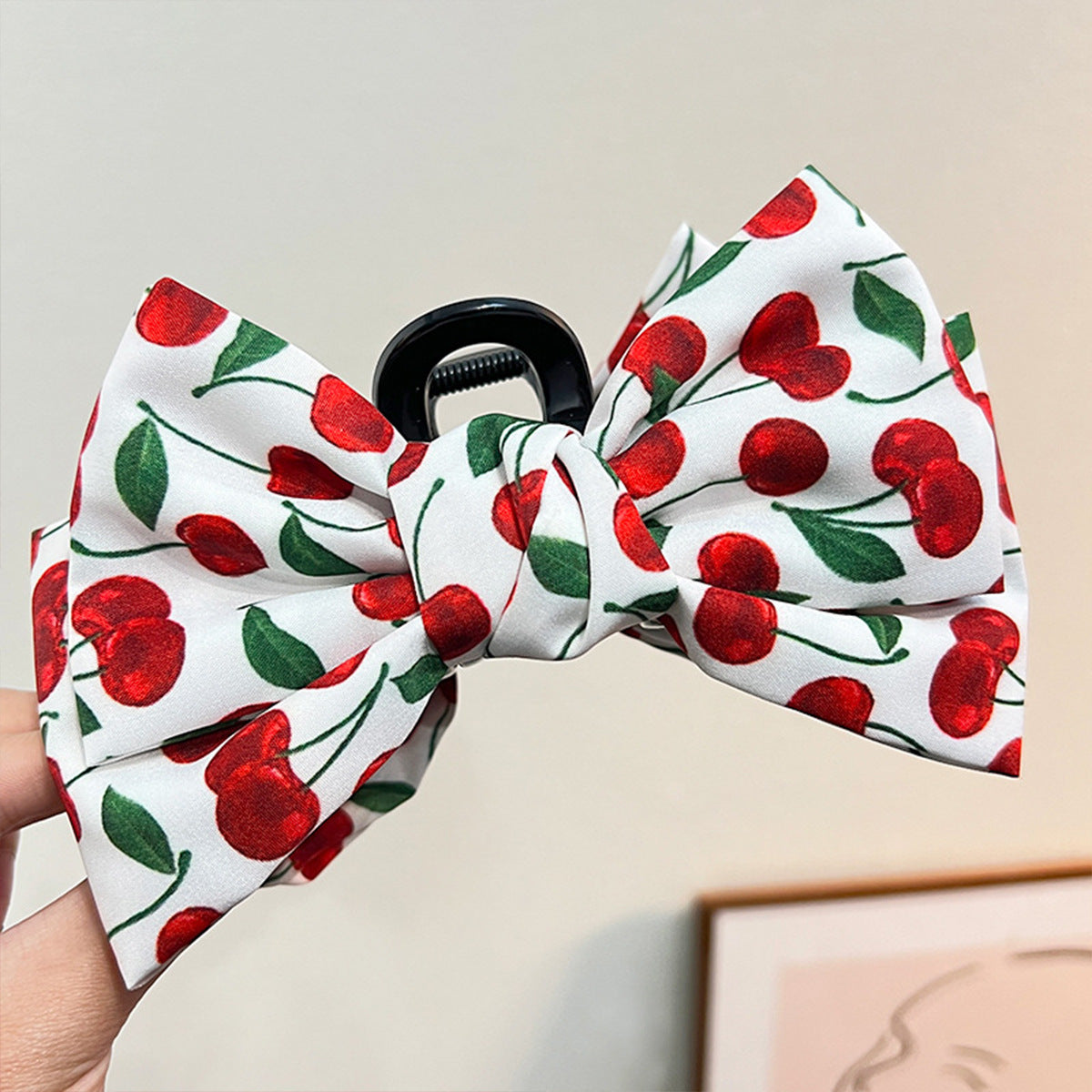 Wholesale cherry strawberry print hairpin shark clip