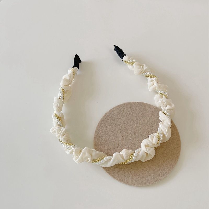 Wholesale Retro Fried Dough Twists Pearl Hoop