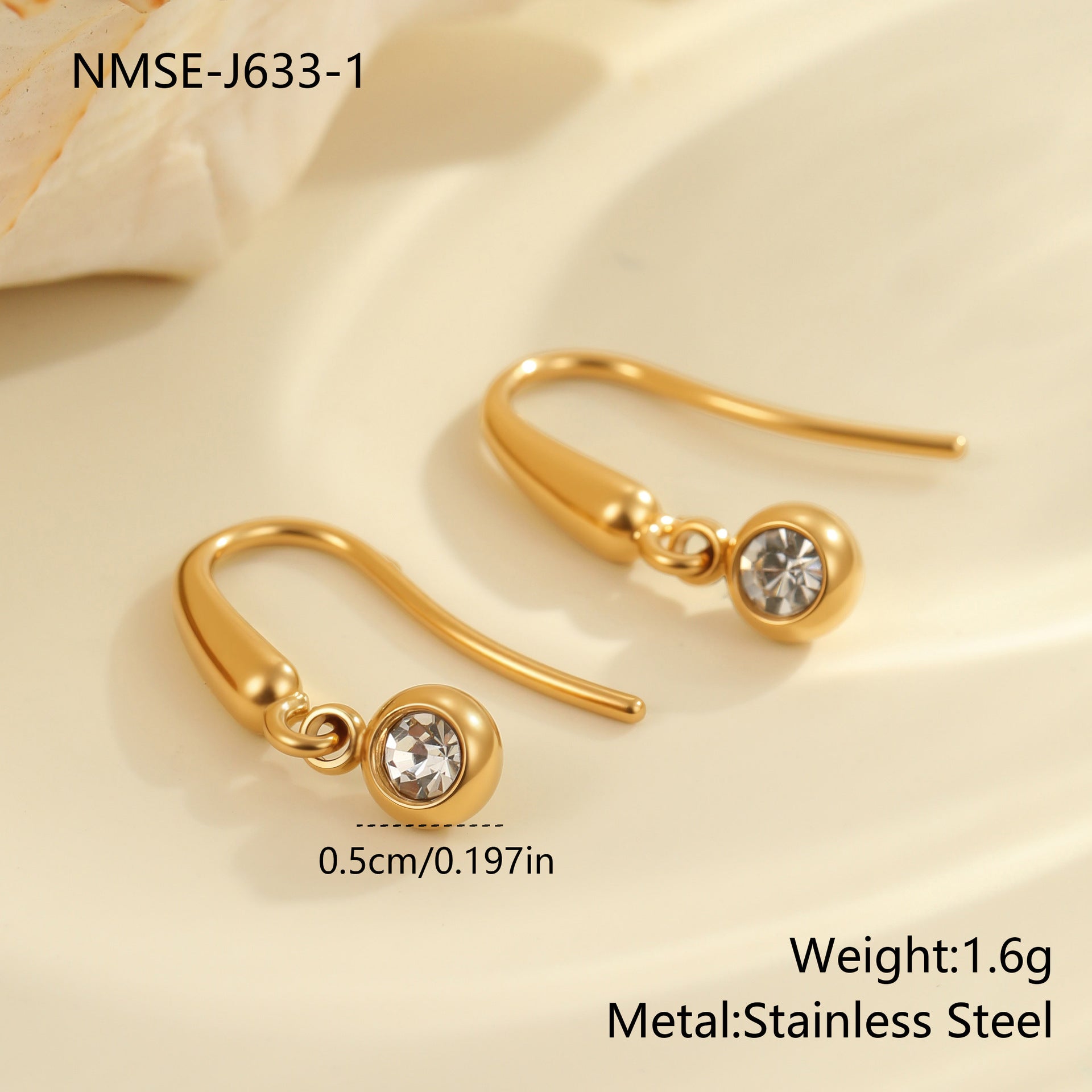 Wholesale Droplet shaped heart-shaped geometric shape Stainless Steel Earrings