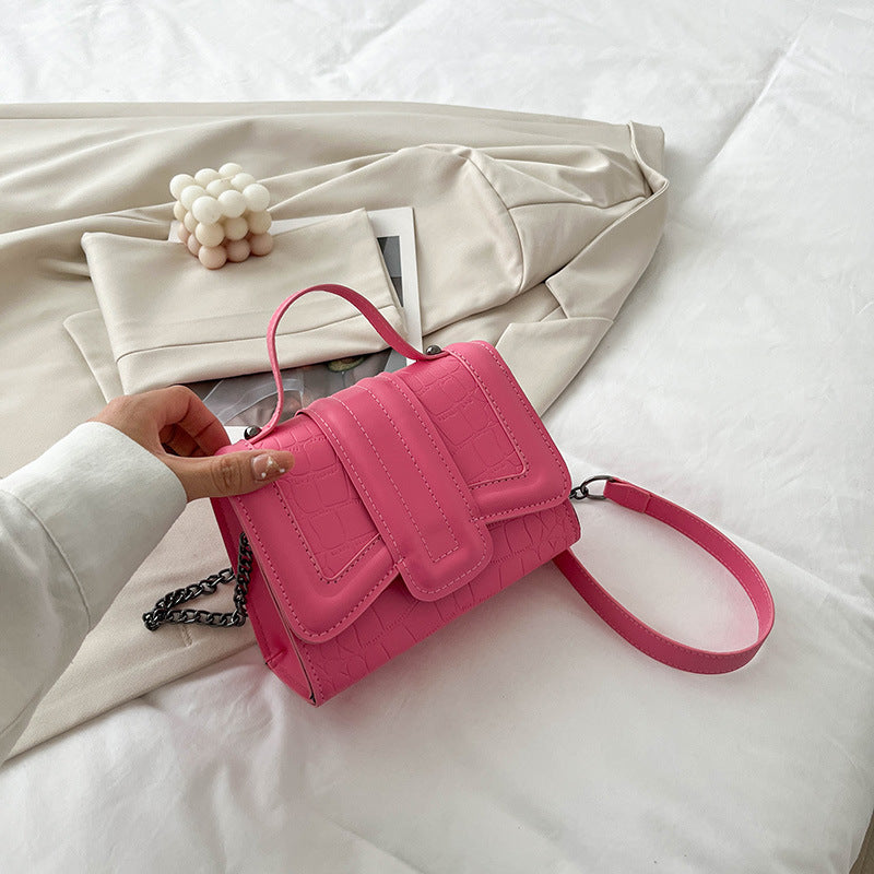 Wholesale Fashion Casual Chain Solid Color Hand-held Shoulder Crossbody Small Square Bag