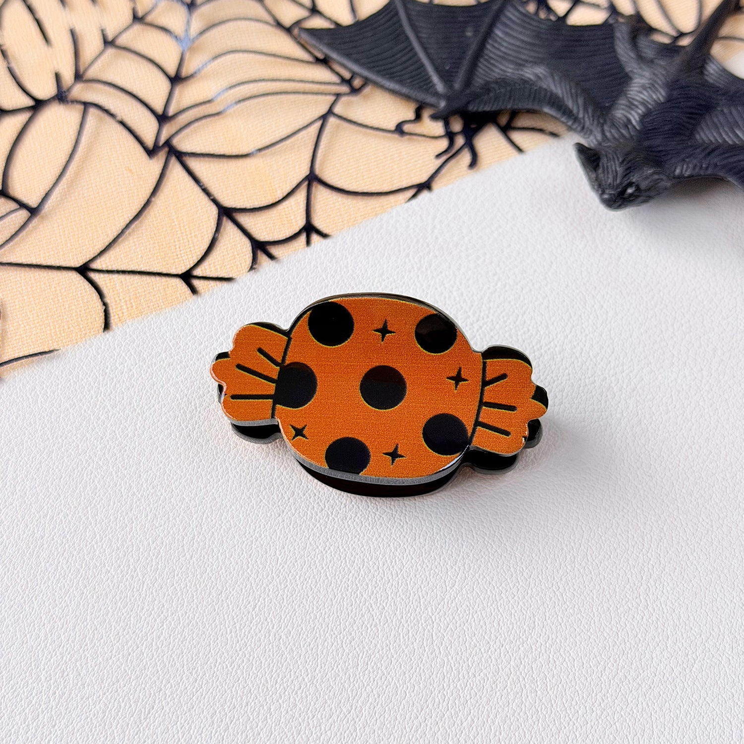 Wholesale  Themed Hair Claw Clips Ghost Pumpkin Black Cat Owl Design Fabric Hair Accessory Gift