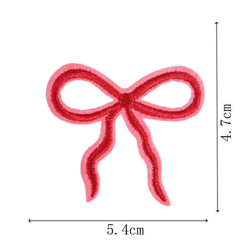 Wholesale Bow Embroidery Patches 16 Pieces Iron On Sew On DIY Clothing Decoration Trendy For ets Bags Or Gift