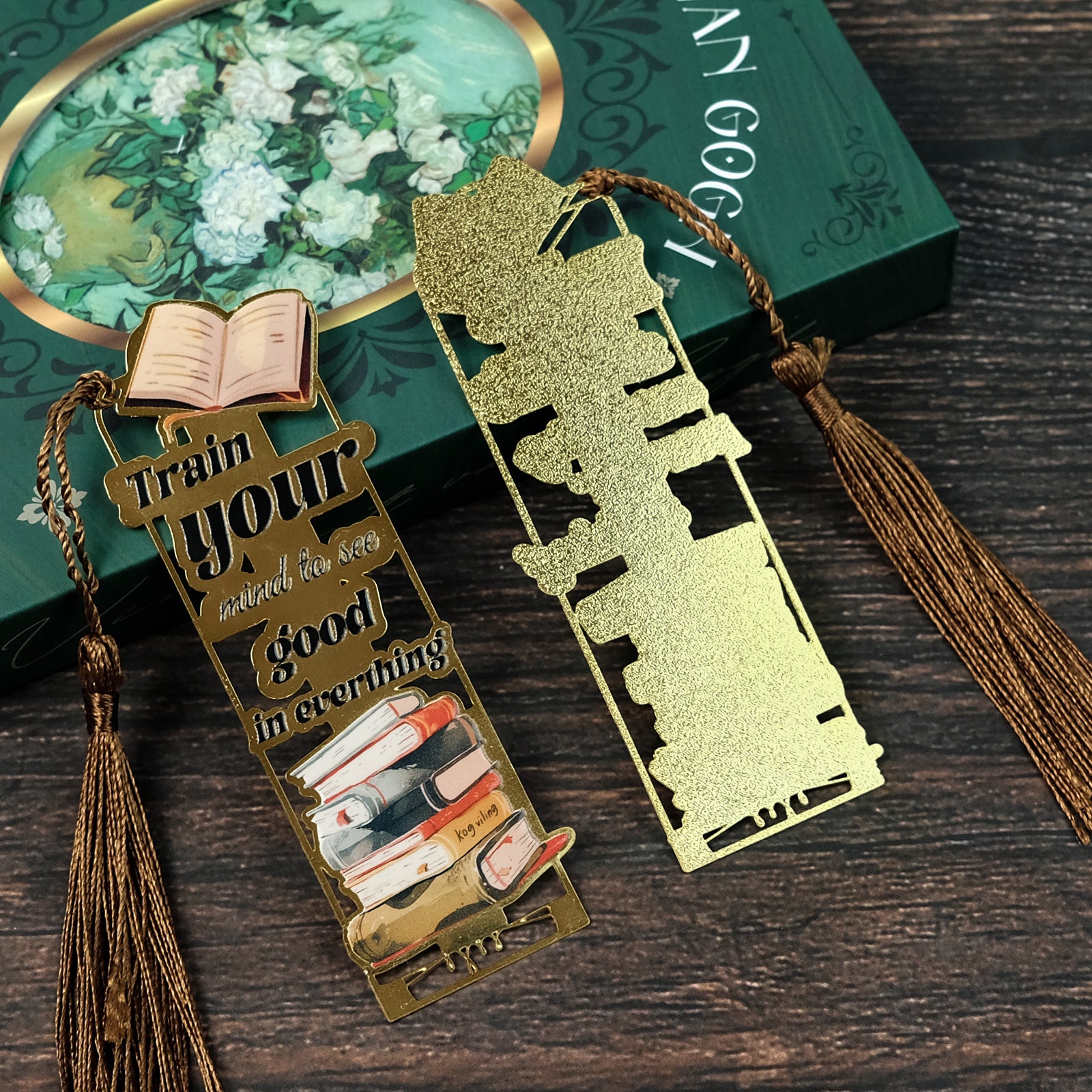 Wholesale Advanced Texture Metal Positive Energy Inspirational English Bookmark Student Exquisite Birthday Gift