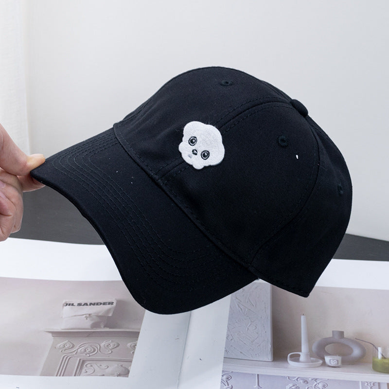 Wholesale Cute Puppy Patch Embroidered Visor Curved Brim Baseball Cap