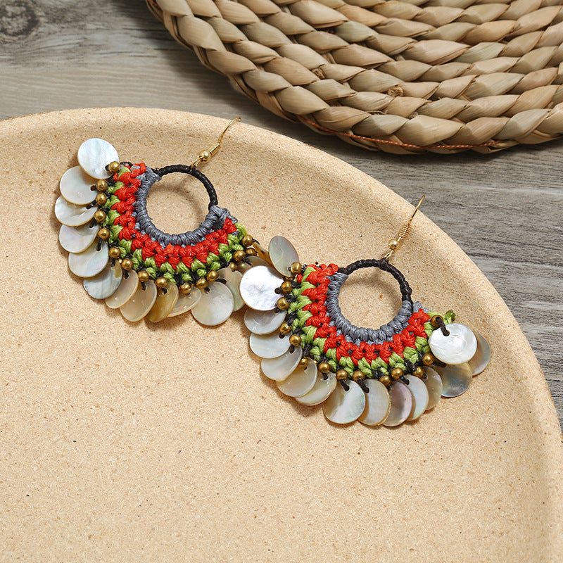 Wholesale Braided Vintage Alloy Earrings