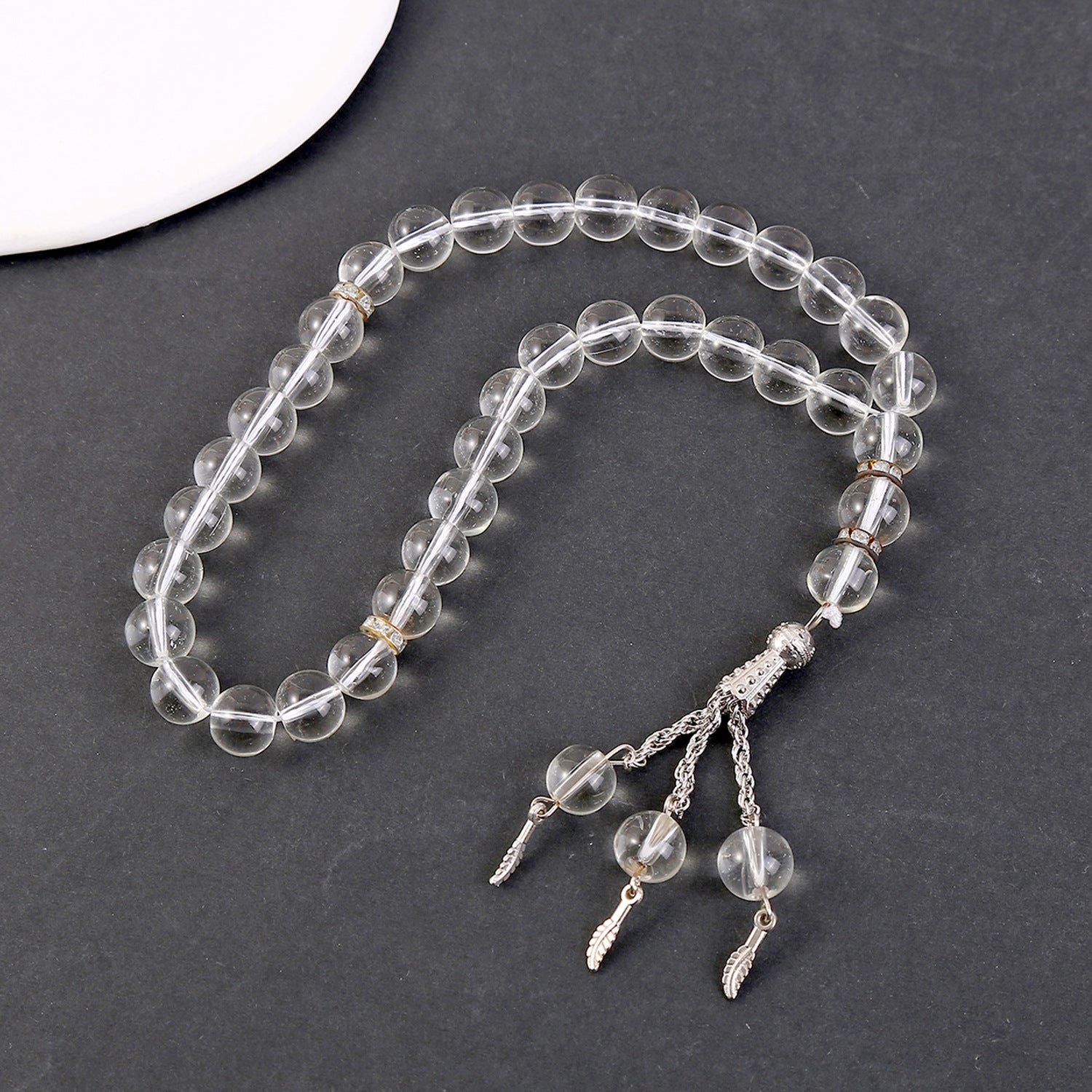 Wholesale Exotic Style 10Mm Transparent Glass Bead Bracelet Unisex Handmade Jewelry Chic Gift Boutique Resale