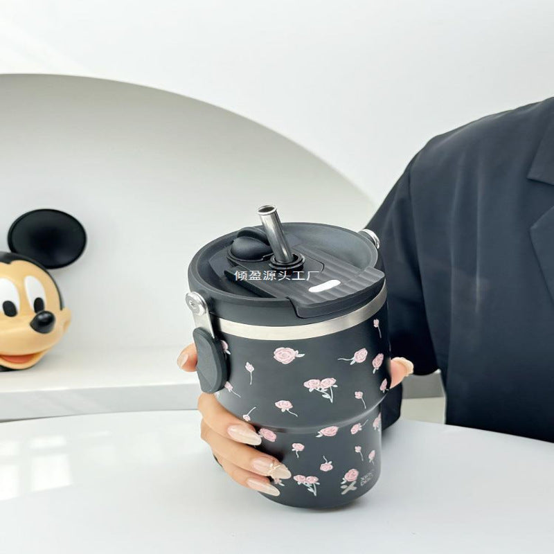 Wholesale Large Capacity High Color Value Women's Stainless Steel Water Cup