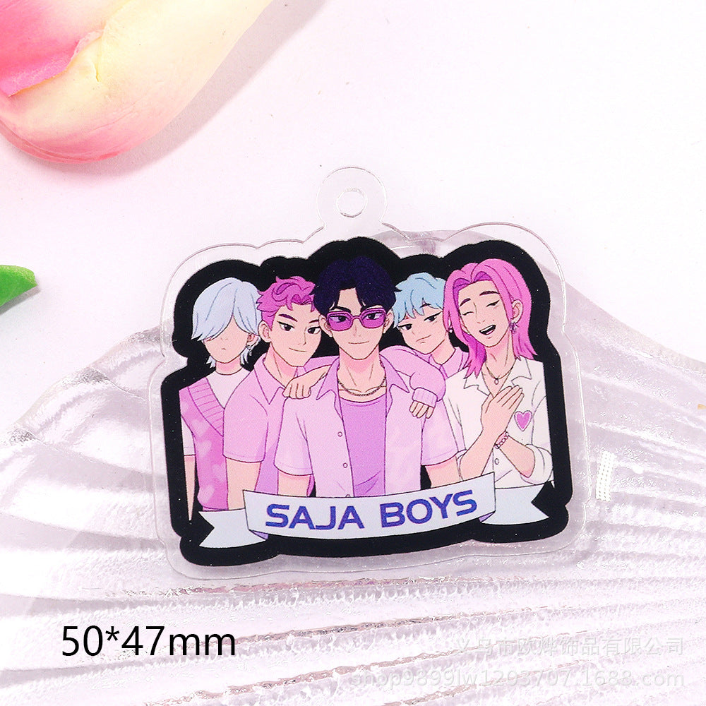 Wholesale 10pcs/ pack Cartoon Girl Cute Pendant Acrylic DIY Accessories