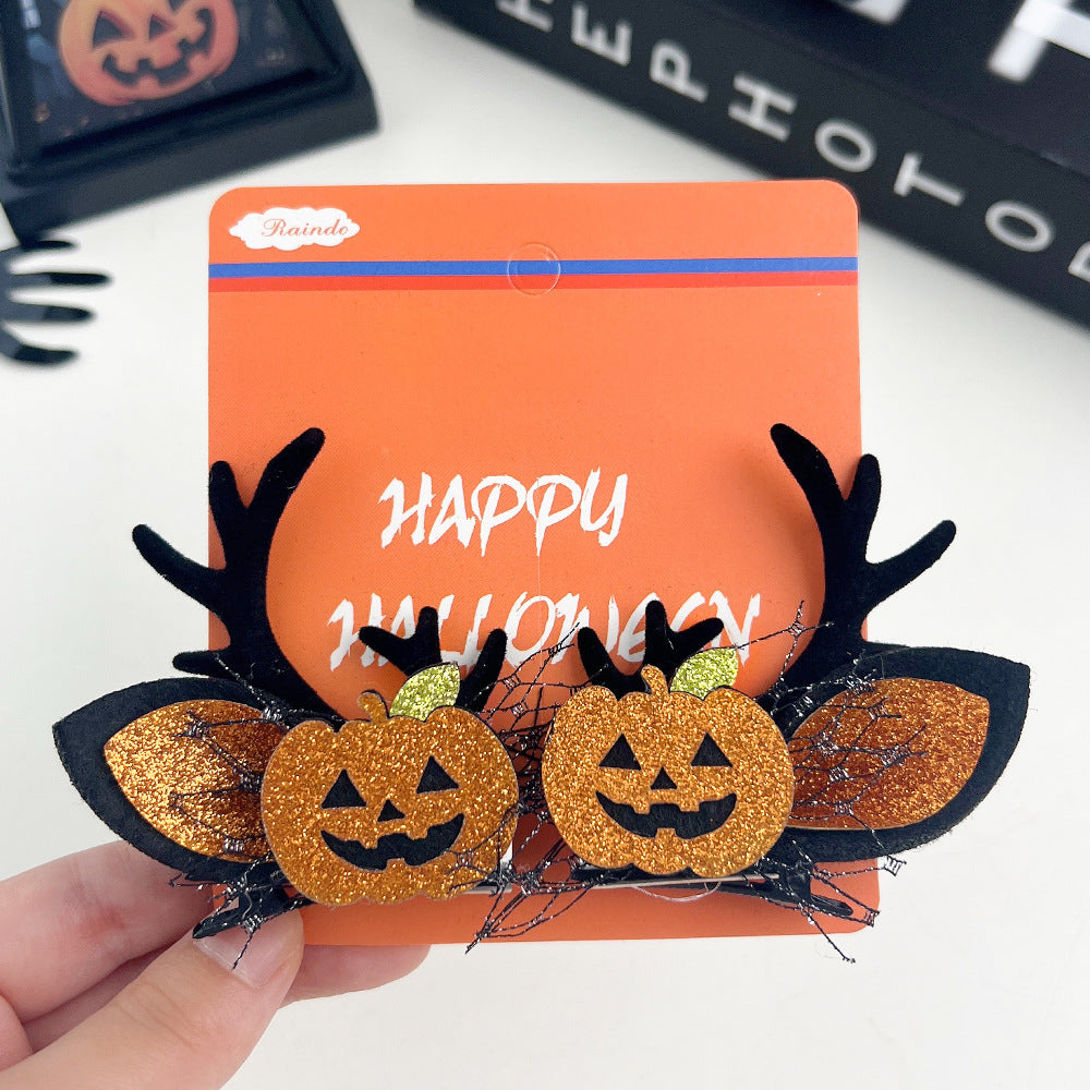 Wholesale Halloween Funny Pumpkin Ghost Bat Side Clip Top Clip