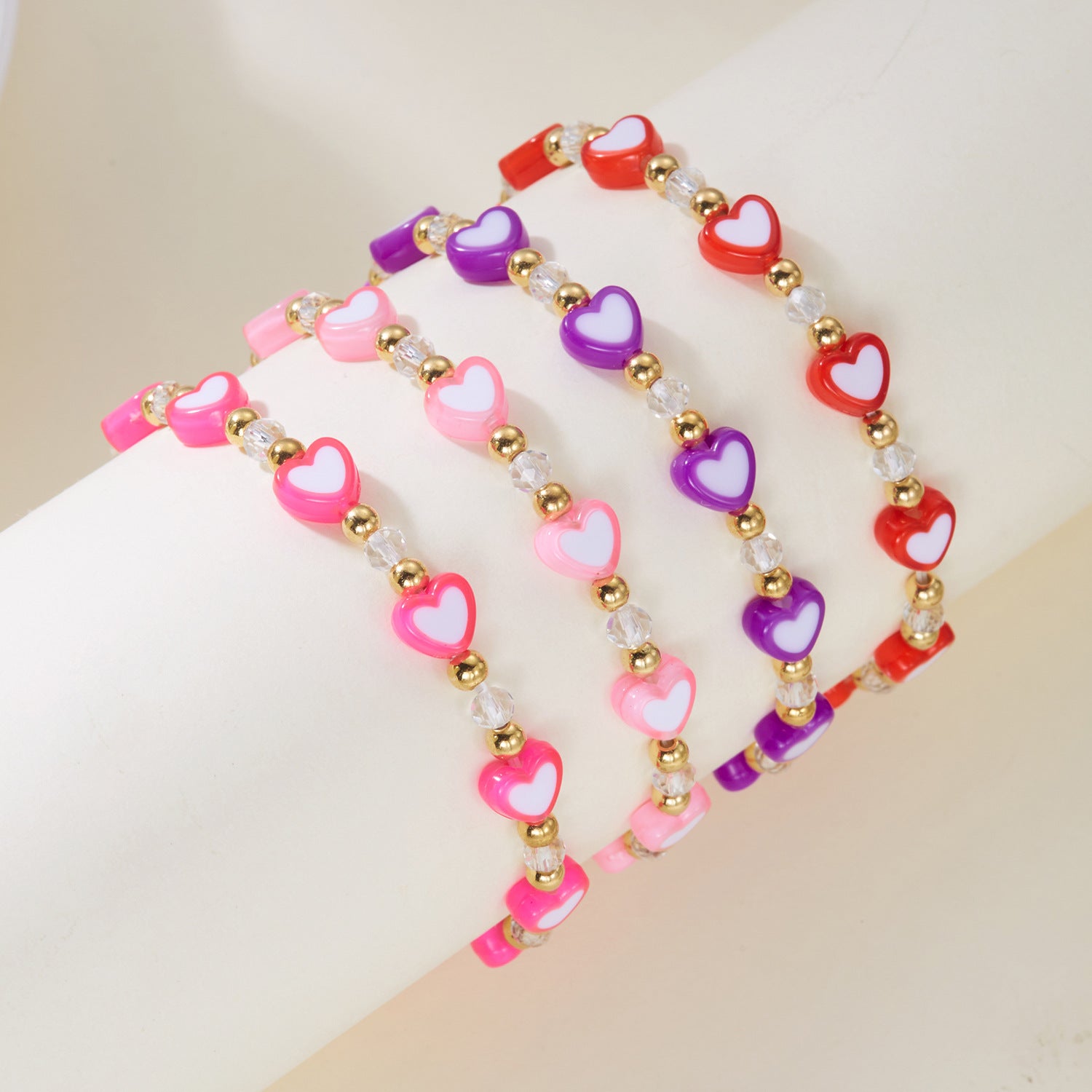 Wholesale Soft Ceramic Valentine' s Day Multi Color Love Bracelet