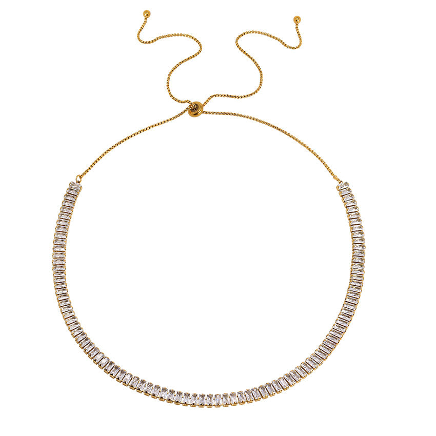 Wholesale Hip Hop Micropaved Single Row Cubic Zirconia Bracelet