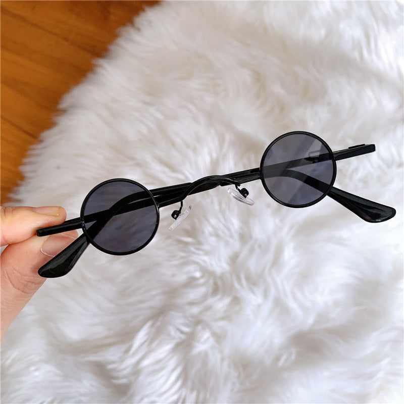 Wholesale Ultra-small frame round retro sunglasses for men and women hip-hop Sunglasses