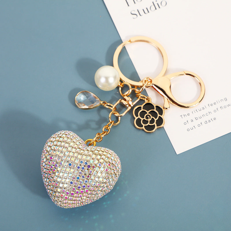 Wholesale Metal Rhinestone Love Keychain