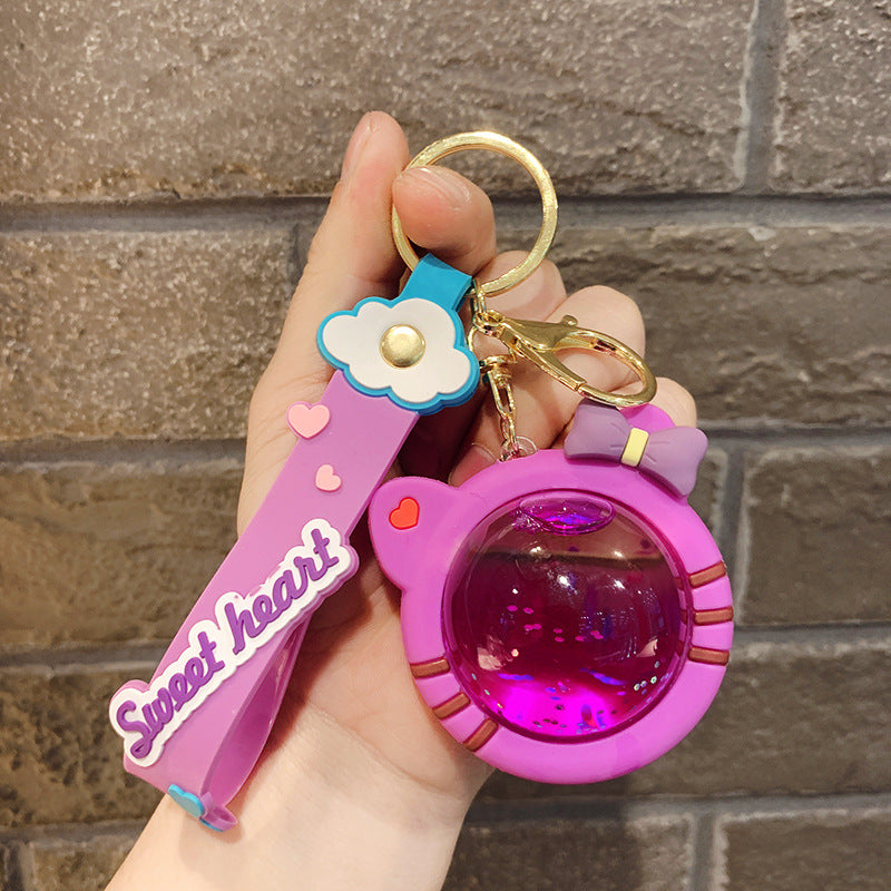 Llavero a la deriva del colegio de gatos al por mayor de planeta acrílico