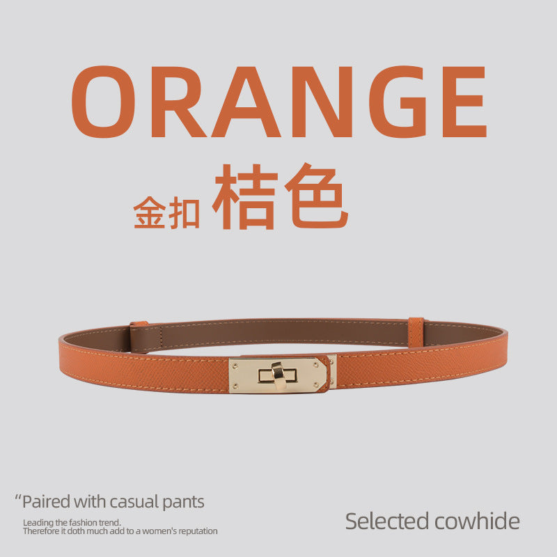 Wholesale Fine Genuine Leather Fashion Girdle Leather Belt with Dress Versatile Decoration