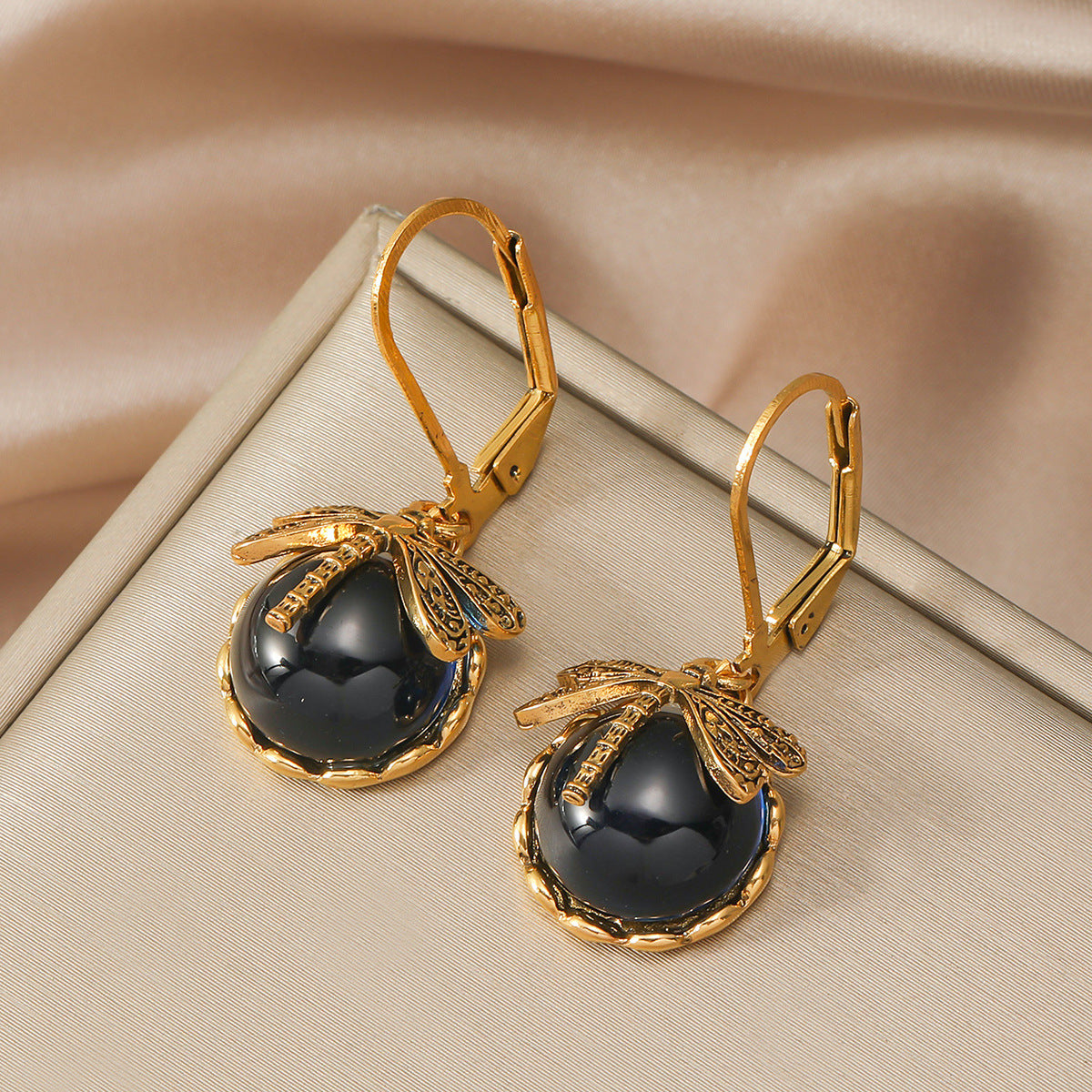 Wholesale Vintage Dragonfly Green Bohemian Earrings