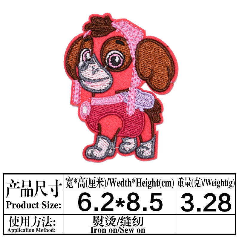 Wholesale Cute Puppy Embroidery Patches 23 Styles Cartoon Cloth Patch Set For Clothing Bags Towels Kids DIY Repair Decor Chic Fashion Accessory