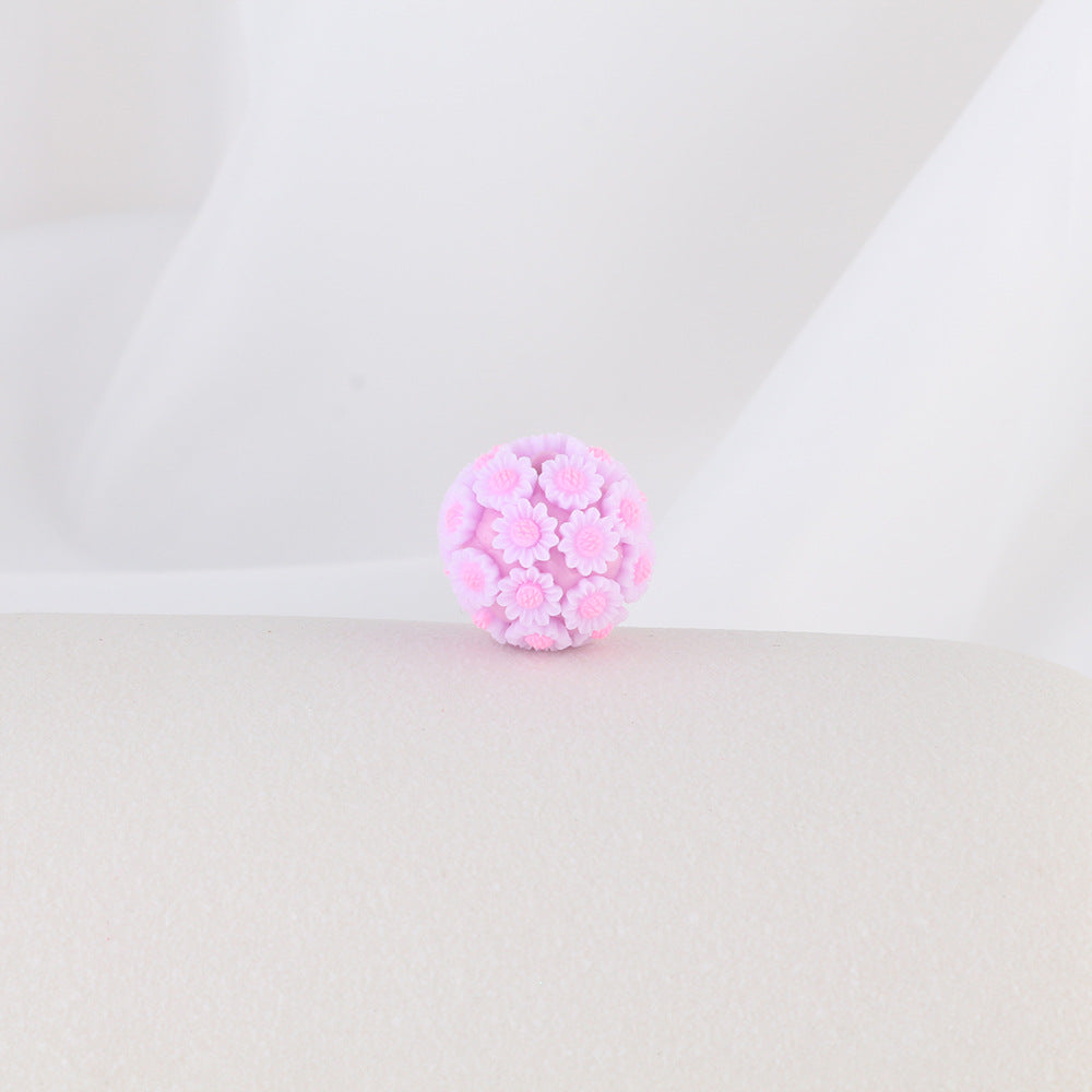 Wholesale 10pcs 2CM Sunflower Ball Soft Ceramic Beads