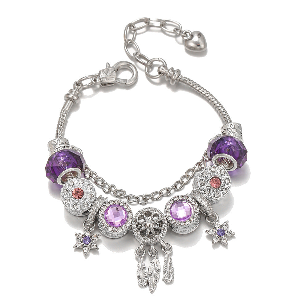 Wholesale Purple Dream Catcher Hexagram Bracelet