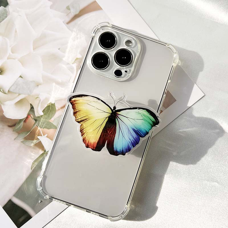 Soporte de teléfono móvil de Glue de drop de mariposa acrílica al por mayor