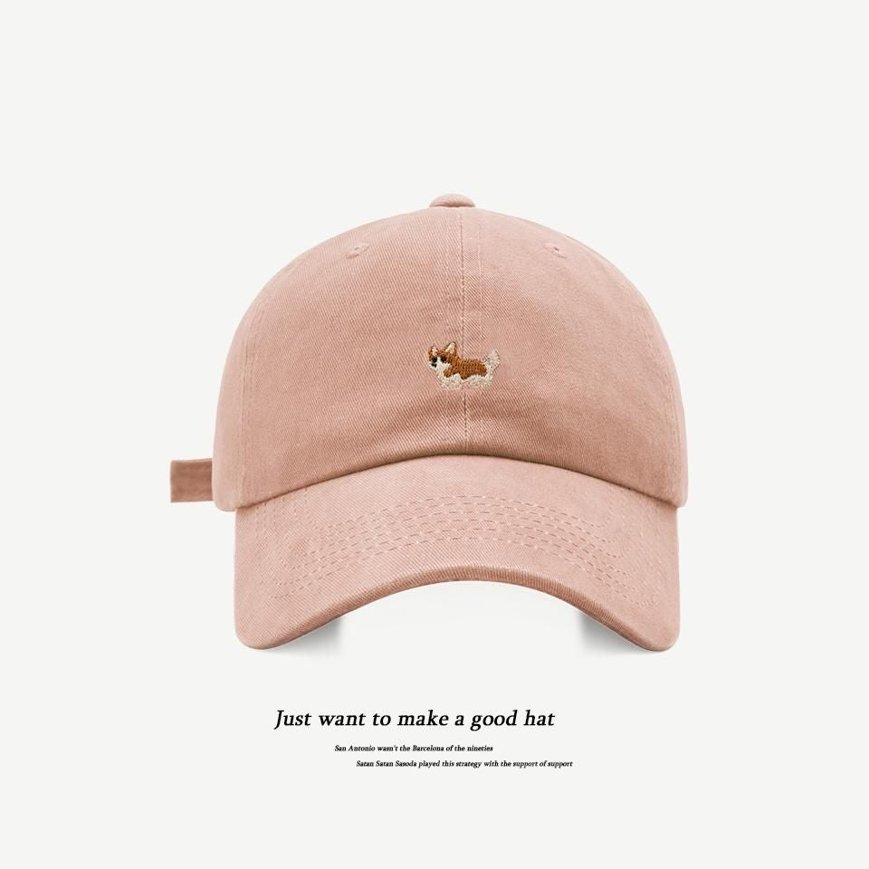 Wholesale Cartoon Corgi Embroidery Soft Top Baseball Cap
