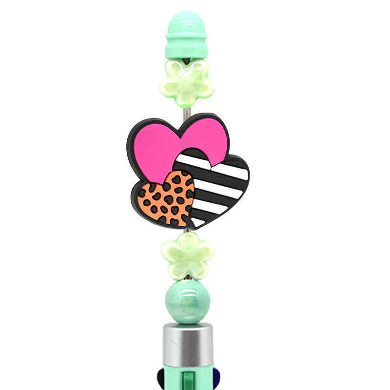 Wholesale Random 100pcs valentine' s day rotatable pen beads