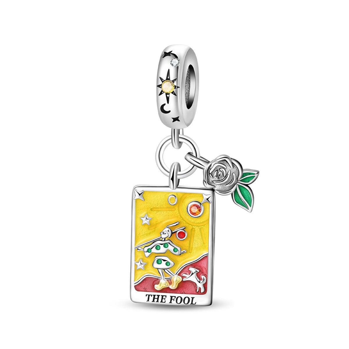 Wholesale Tarot Cards Sun Moon Stars Charm Copper Silver Plated Charms