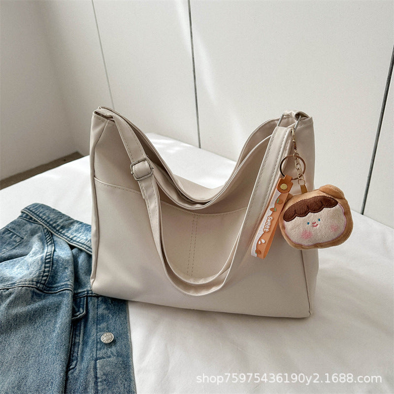 Wholesale PU Leather Solid Color Simple Casual Shoulder Crossbody Tote Bag