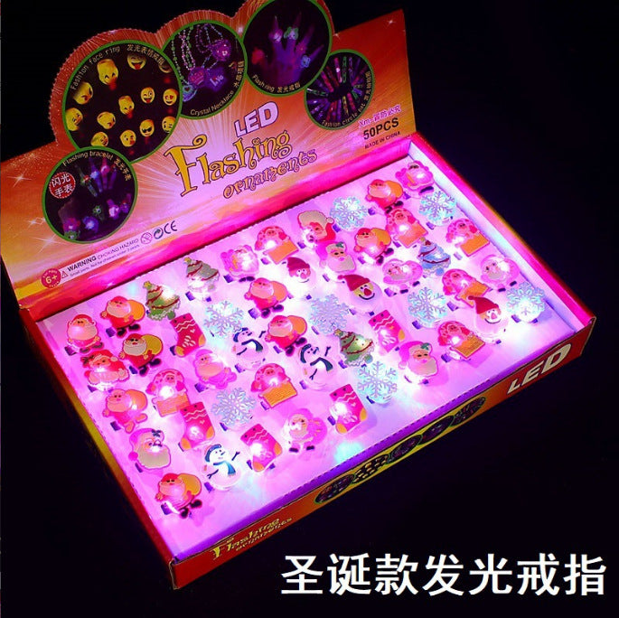 Wholesale Christmas necklace luminous  brooch watch ring