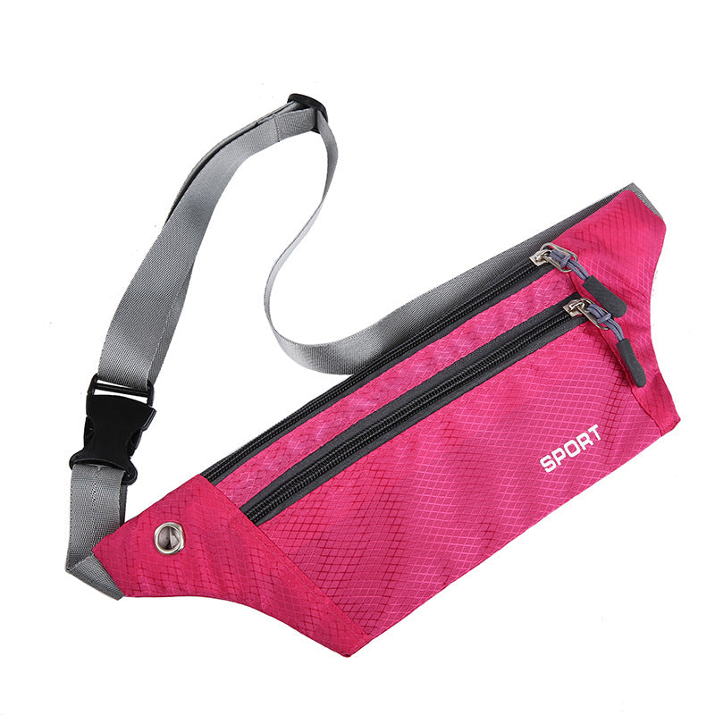 Wholesale Outdoor sports waist bag men's running mobile phone bag fitness close-fitting waist bag nylon waterproof fashion waist bag