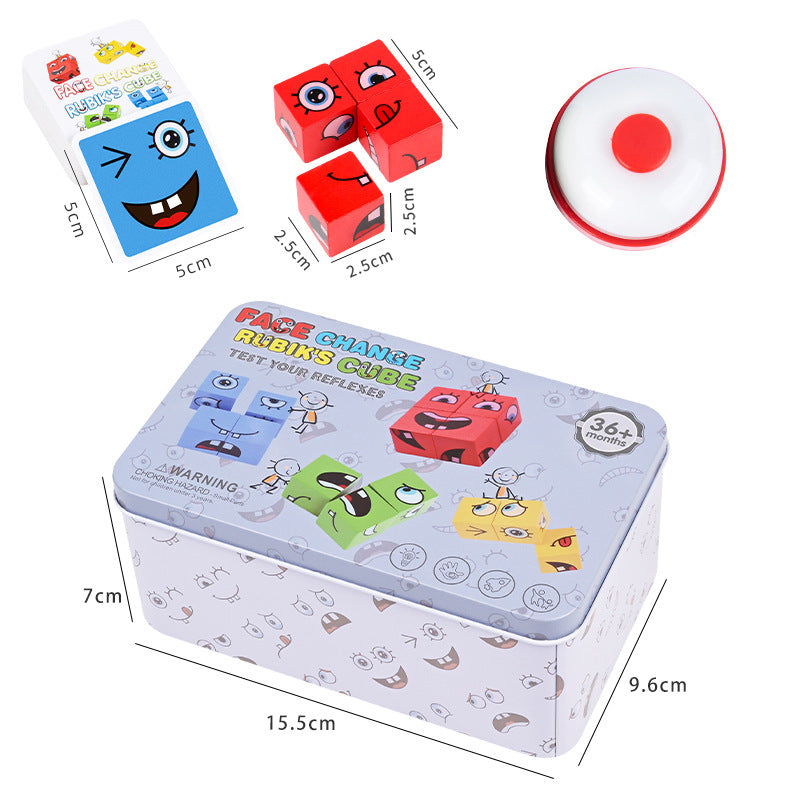 Wholesale Face Changing Rubik's Cube Expression Building Blocks for Children's Early Education Puzzle