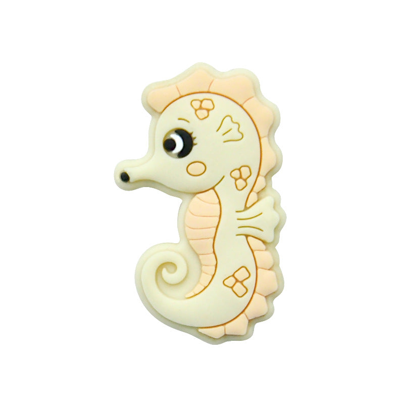 Cuentas de silicona de caballos de mar al por mayor 100pcs