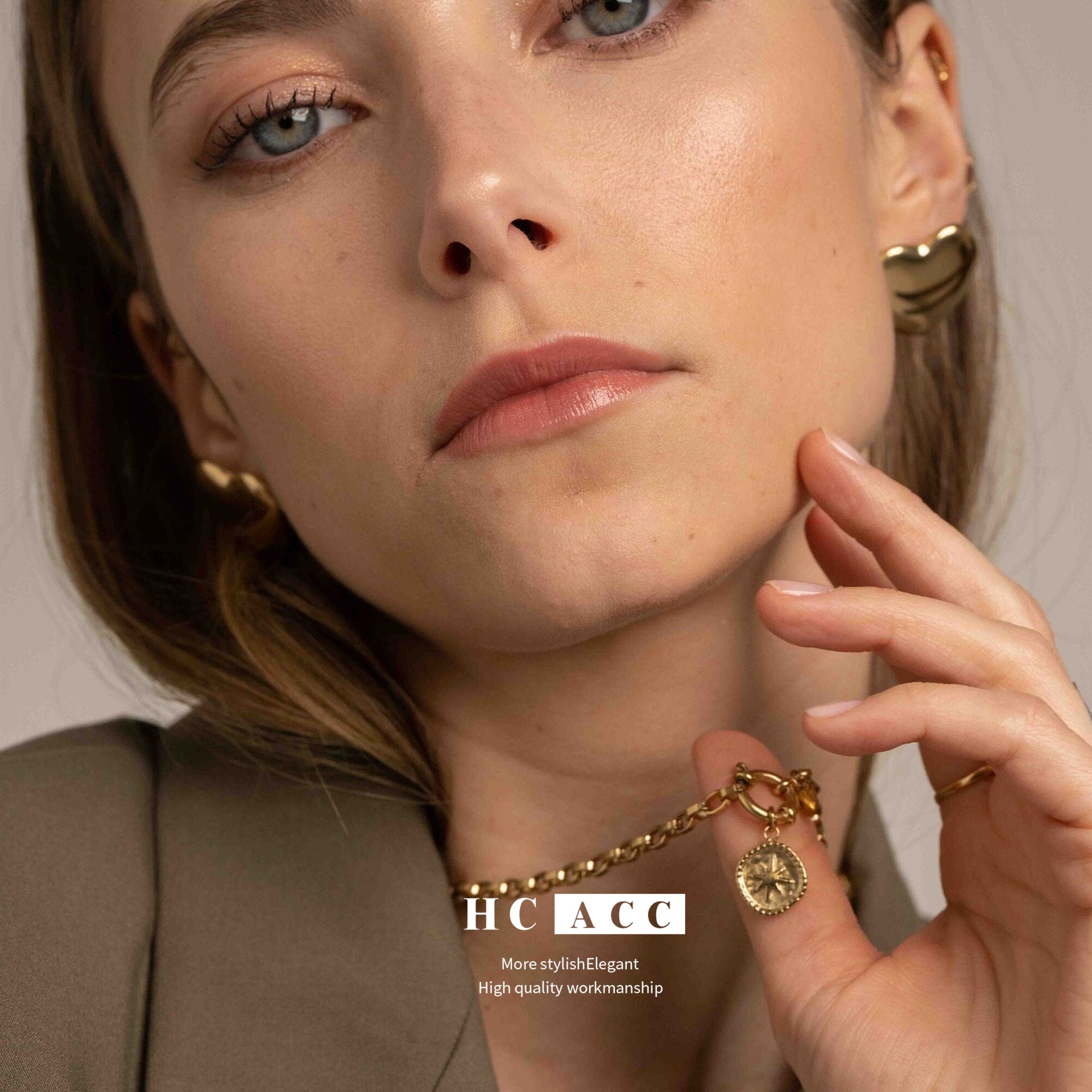 Wholesale Fashion Irregular Copper Plated Gold Necklace