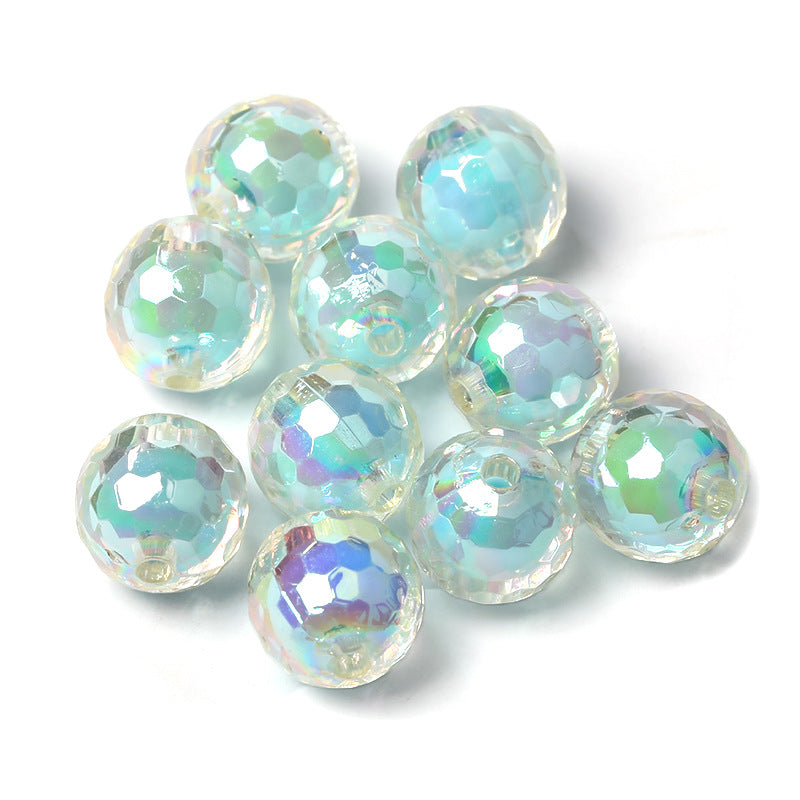 Wholesale Multi Faceted Acrylic Beads Electroplating Illusion Beads DIY Bead Accessories