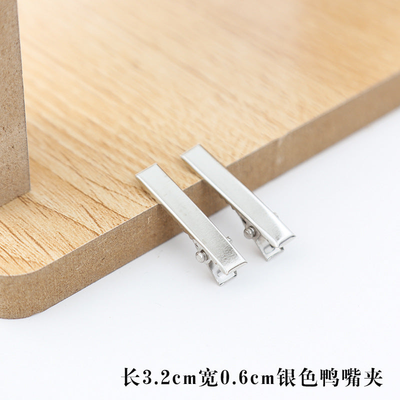 Wholesale 30pcs/pack Handmade Cream Glue DIY Word Clip Hairpin Material Package Accessories