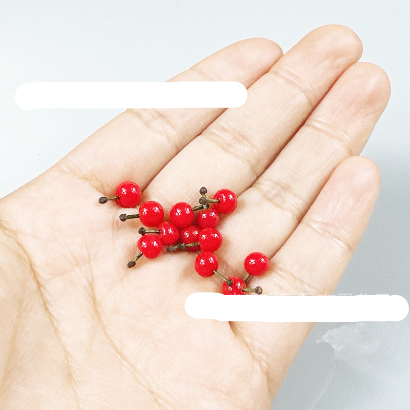 Wholesale dollhouse Accessories dollhouse Mini Cherry Model Play House Toy diy Clay Miniature Food Toy Scene