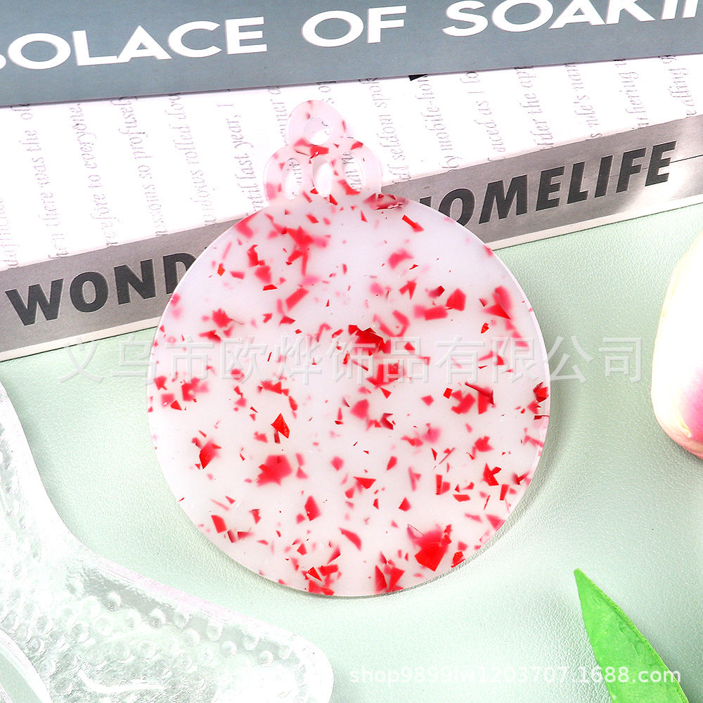 Wholesale 10pcs/ pack Acrylic Christmas Ornaments Decoration DIY Craft Christmas Tree Ornaments Patches