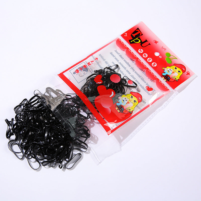 Wholesale Bagged children's does elastic circle cute disposable children's rubber band