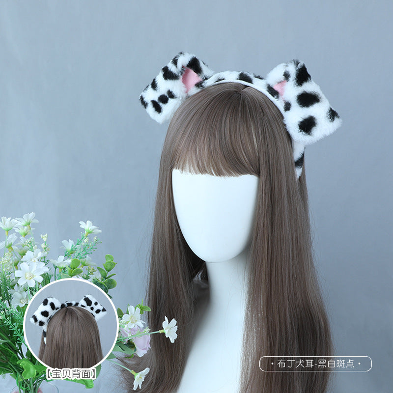 Wholesale Spotted Dog Ears Plush Headband