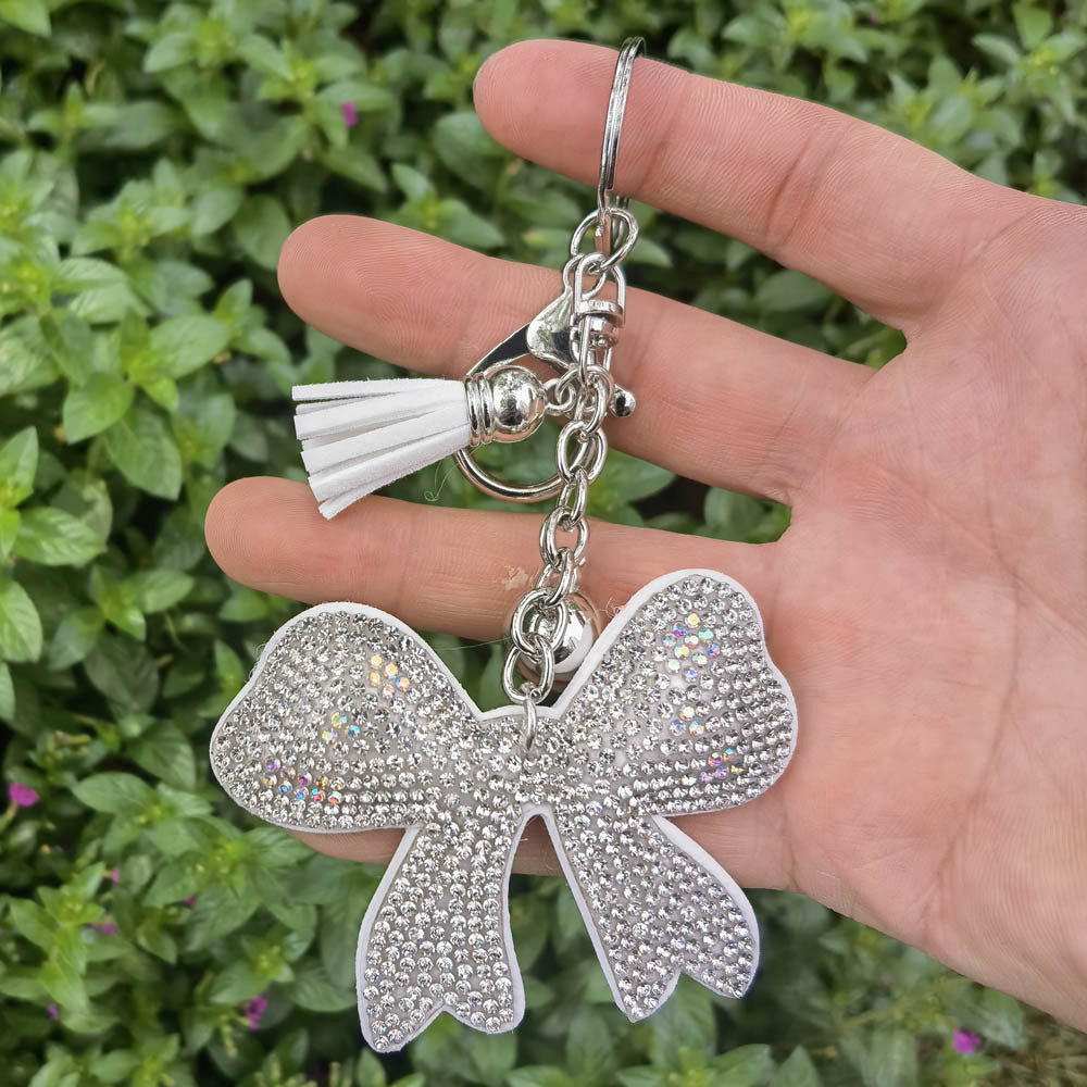 Wholesale 4pcs Diamond Bow Key Chain Hot Diamond Keychains