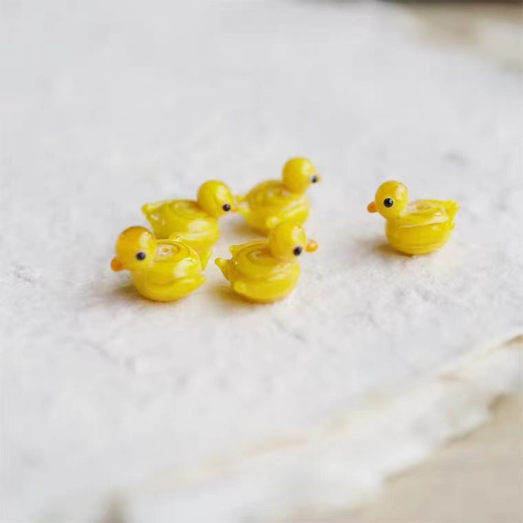 Wholesale 10pcs Small yellow duck creative Beads