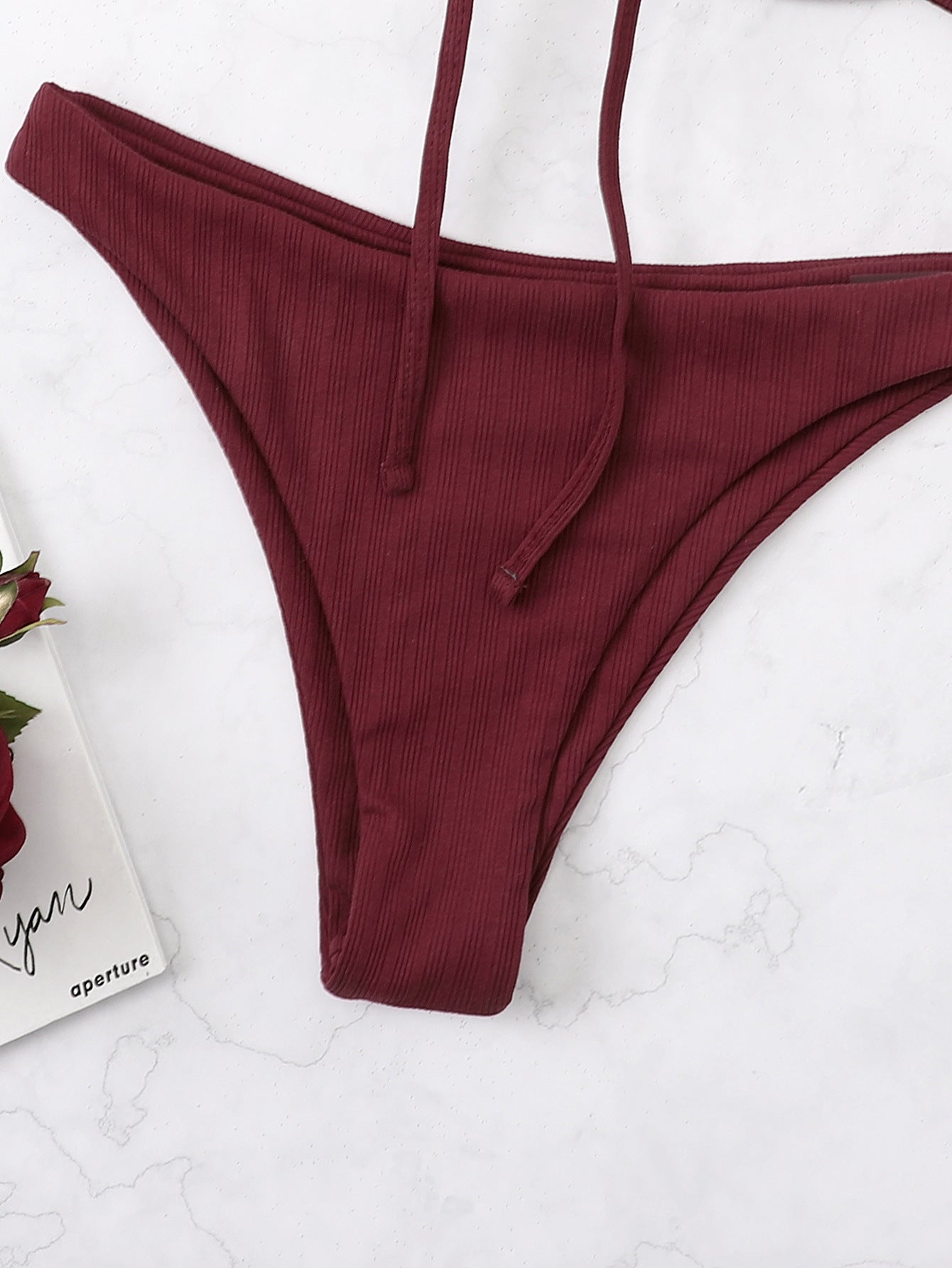 Wholesale bikini Solid Color Sexy Split Swimsuit