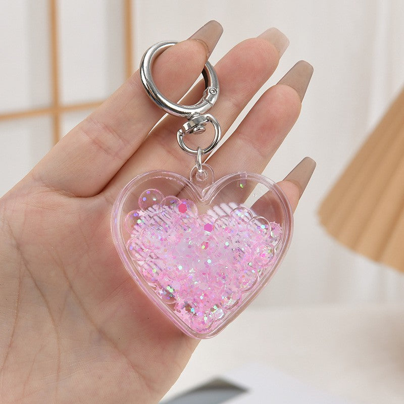 Wholesale Acrylic Oil-Filled Pendant Luminous Iceberg Cup Keychain