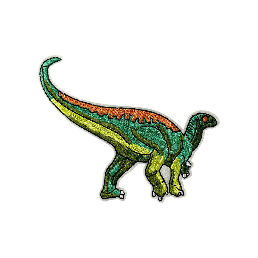 Wholesale Stylish Dinosaur Embroidered Patch With Hot Melt Glue For Kids Coats And Jeans